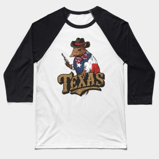 Vintage Armadillo - Texas Cowboy Baseball T-Shirt